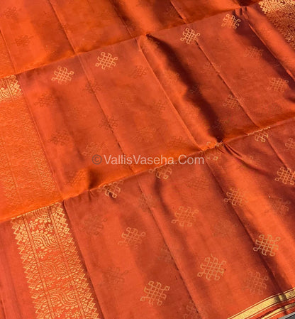 Pure Soft Silk Saree  - Rust Orange Shade - VVPSS074