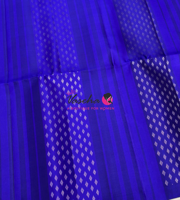 Pure Soft Silk Saree - Border Less  - Violetish Blue Shade - VVPSS068