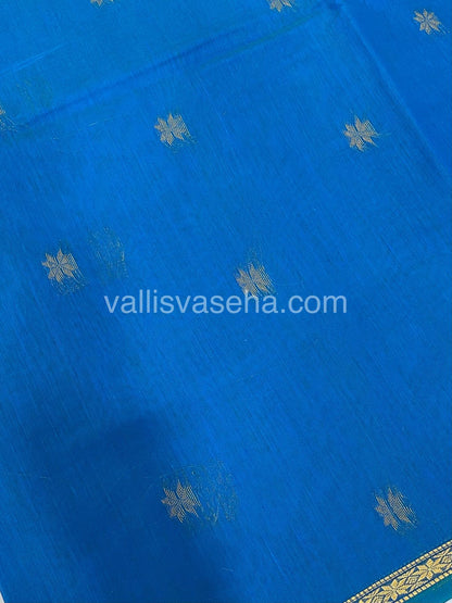 Semi Maheshwari Silk Cotton Saree - VVMSC006