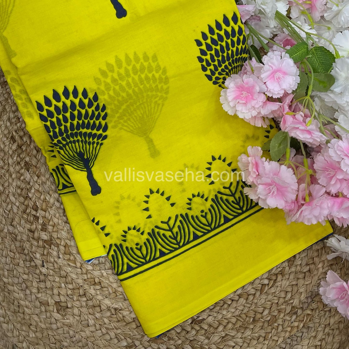 Pure Soft Mul Mul Cotton Sarees - Hand Block Prints - VVMMC008