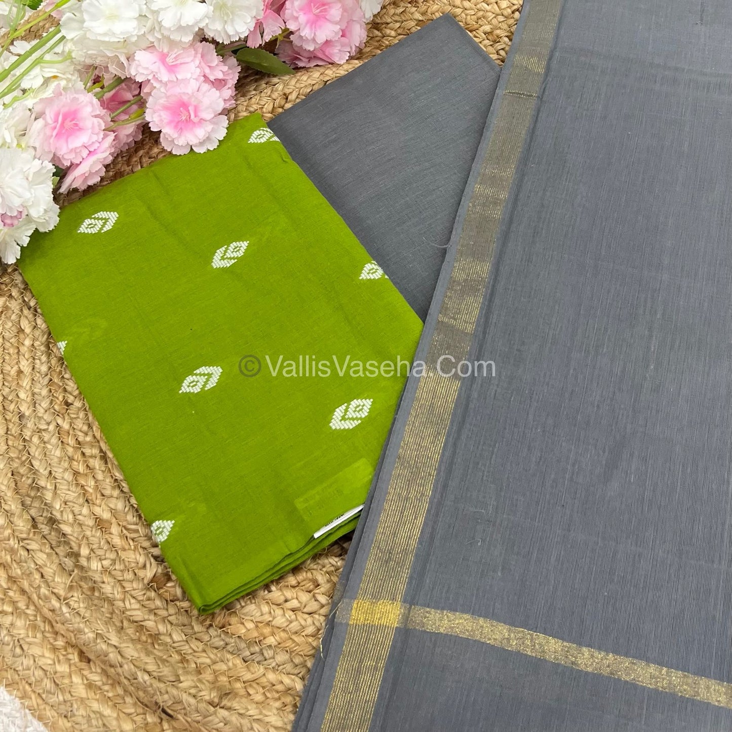 Salwar Material - Pure Cotton - Jacquard Design Set  - VVUSM008