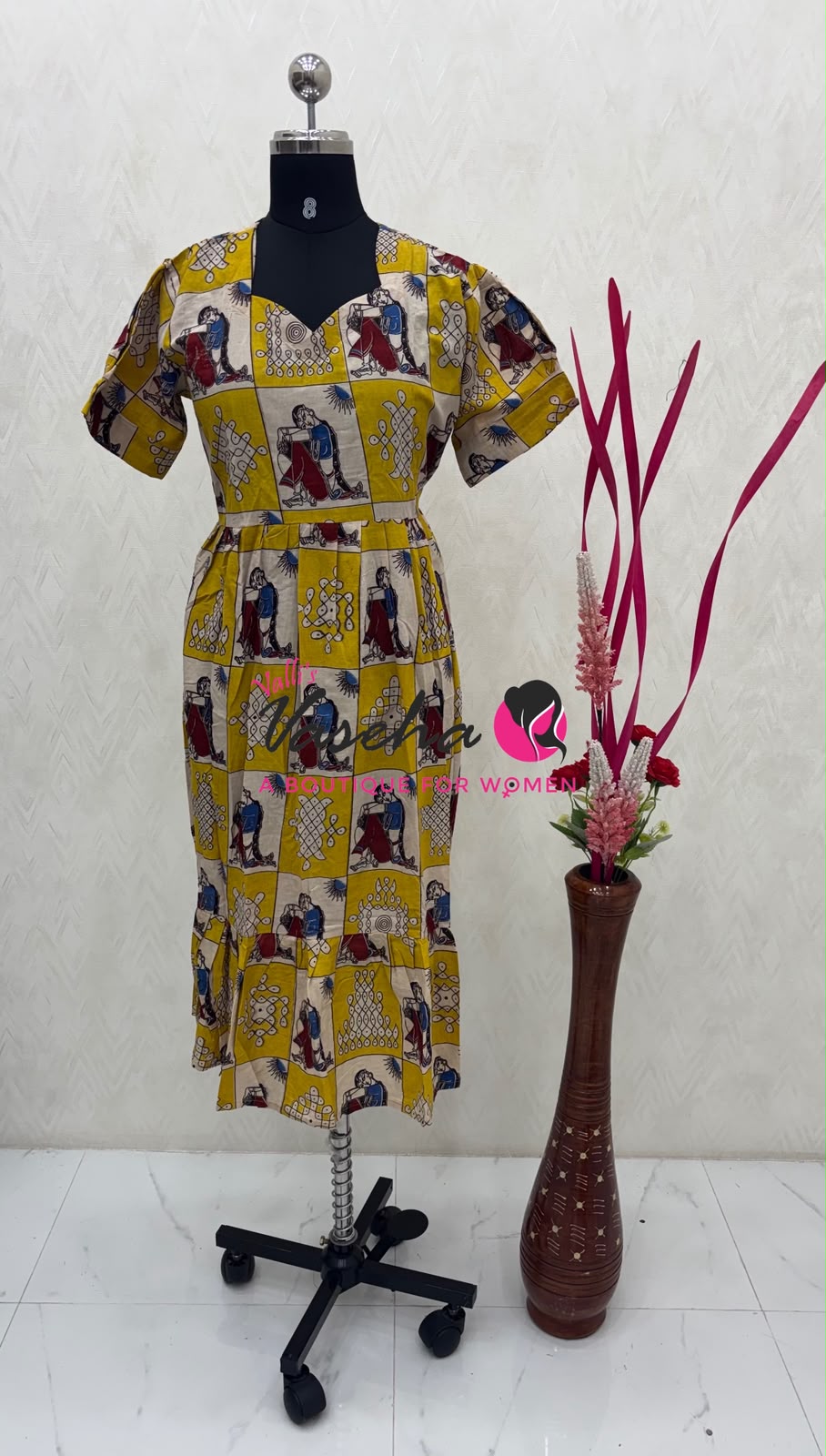 Ready Made - Kalamkari Frock  - VVRKF003