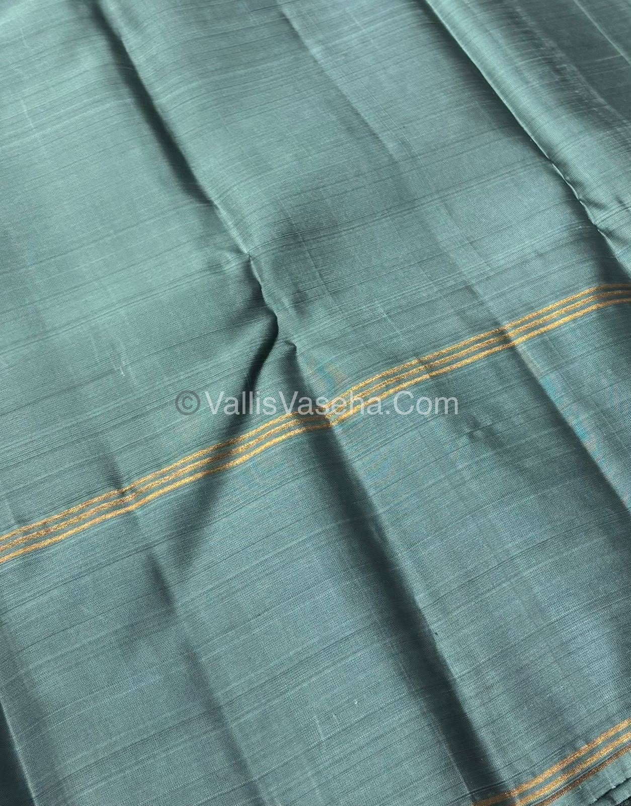 Half Mix - Pure Soft Silk Saree - Long Retta Petta Border with Butta - VVPSS076