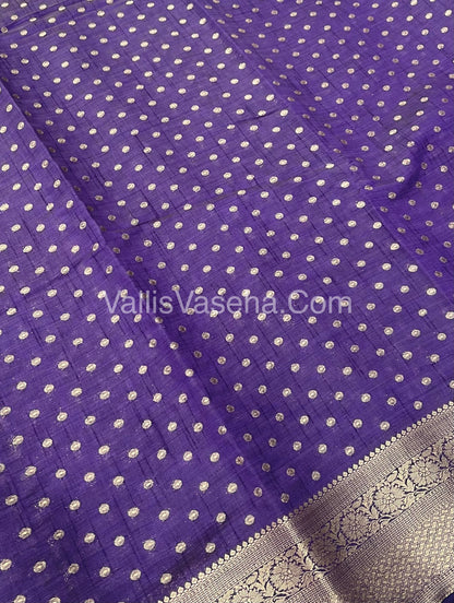 Semi Tussar Silk  -Violetish Purple Shade - VVSTS015