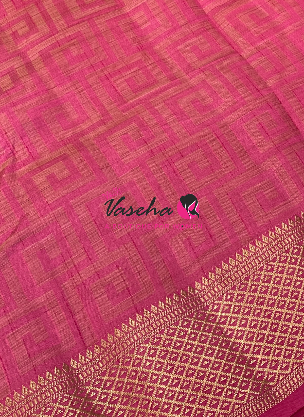 Semi Tussar Silk Saree | Peach Shade |VVSTS058