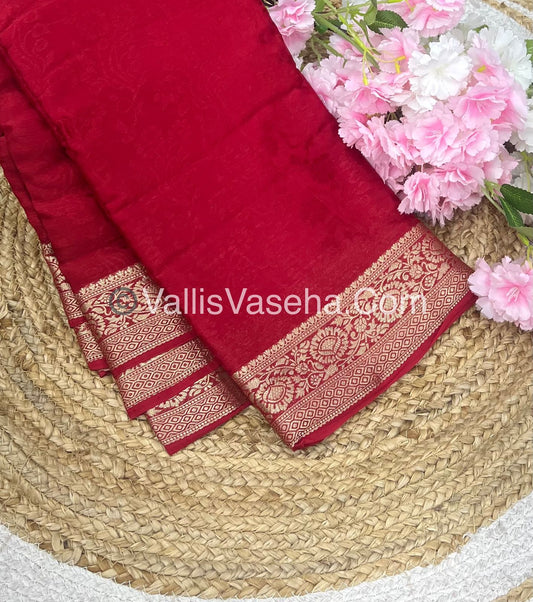 Semi Viscose / Semi Mysore Crepe Silk Variety - Embossed Design - VVSMC002