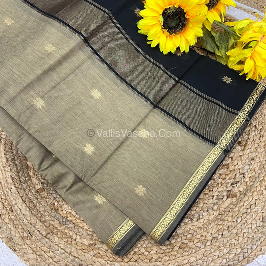 Semi Maheshwari Silk Cotton Saree - VVMSC002