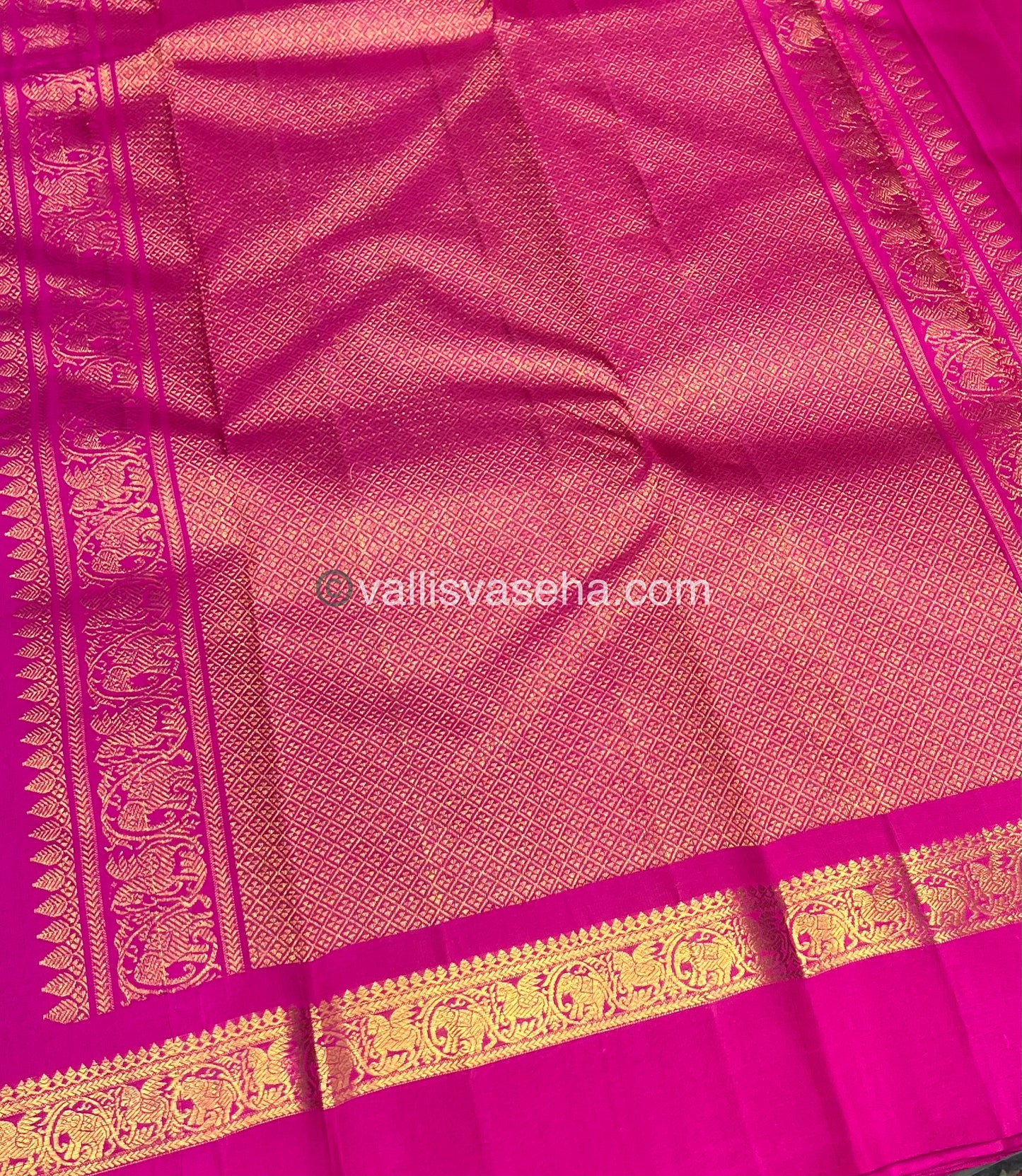 Pure Kanchipuram Silk Saree - Purple & Pink Shade  - VVPS022