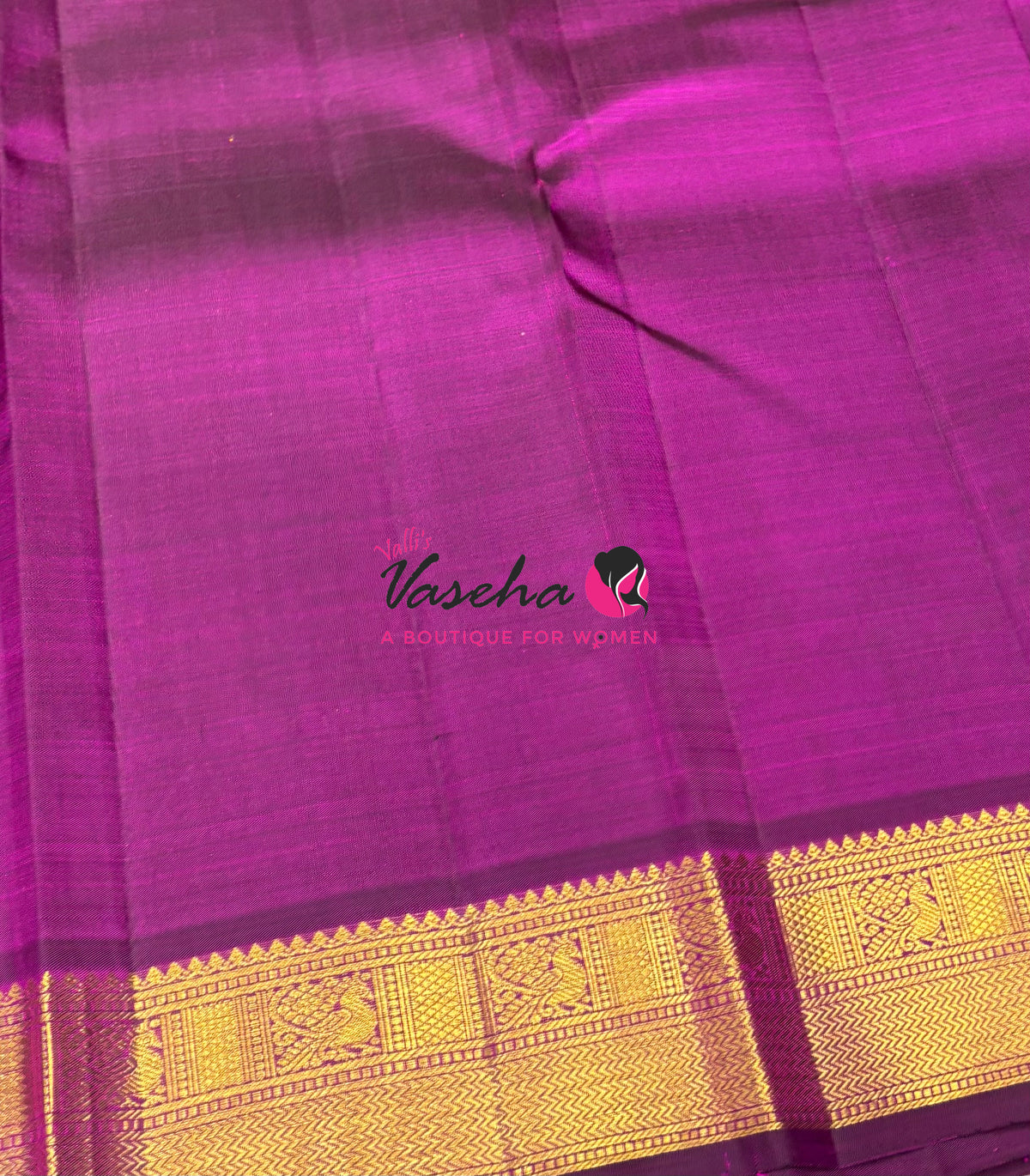 Pure Kanchipuram Silk Saree - Purple Shade - VVPS025