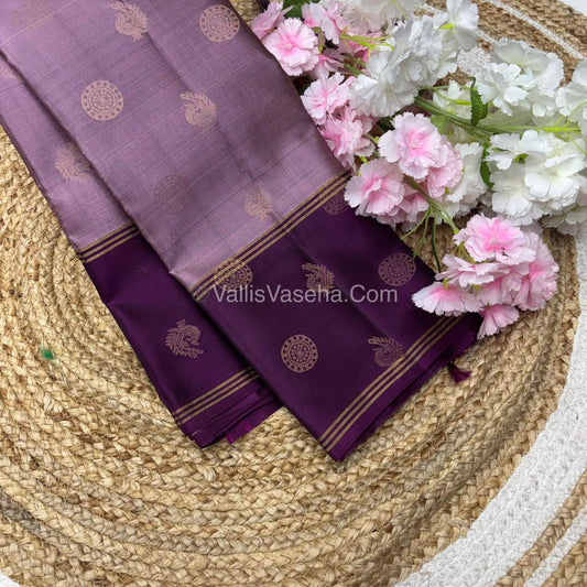Half Mix - Pure Soft Silk Saree - Long Retta Petta Border with Butta - VVPSS050