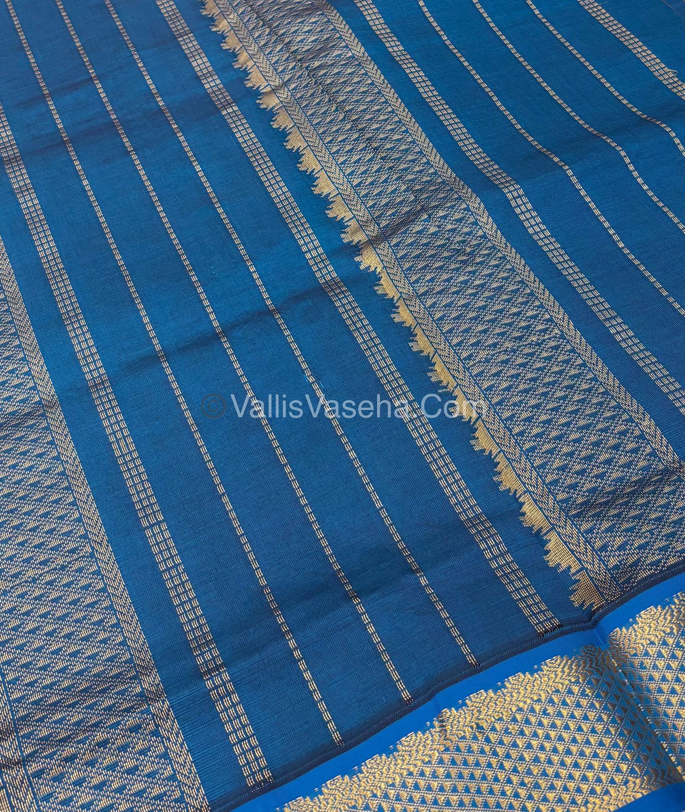 Semi Silk Cotton Saree - Pink With Blue shade - VVSSC003