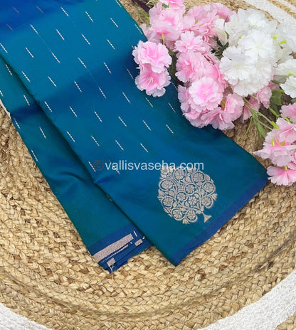 Semi Soft Silk - Peacock Blue Shade -VVSSS021