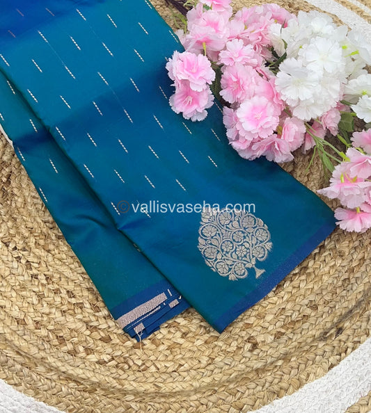 Semi Soft Silk - Peacock Blue Shade -VVSSS021