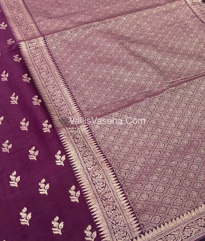 Banarasi - Heritage Silk - Semi Kathan Silk - Wine Shade - VVBHS003