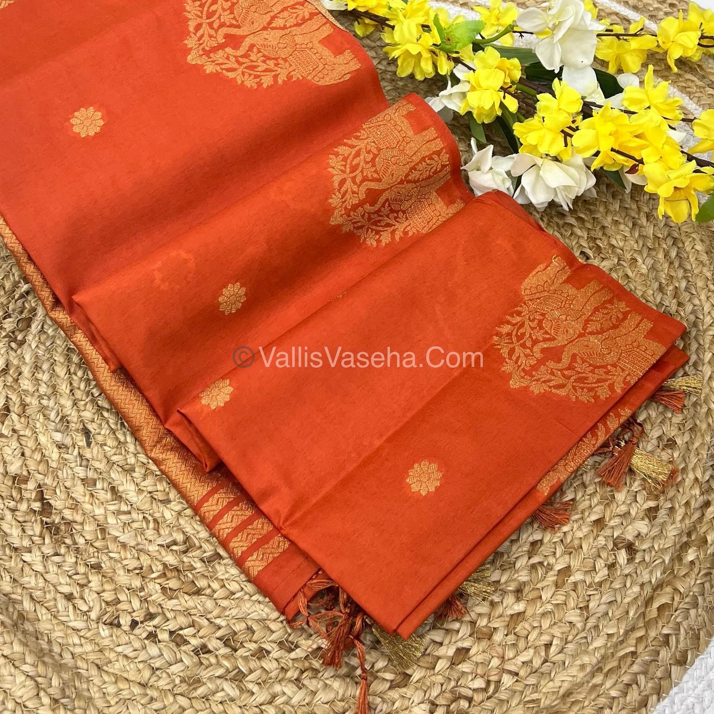 Mulberry Semi Silk - Rust Orange Shade - VVMSS003