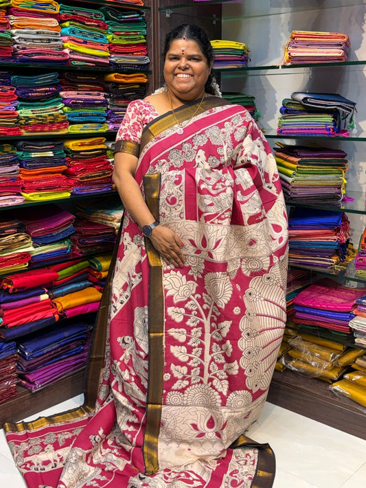 Chennur Silk | Kalamkari Prints | VVCKS006