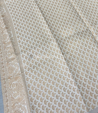 Kanchi Semi Silk - Grey with Cream VVKSS001
