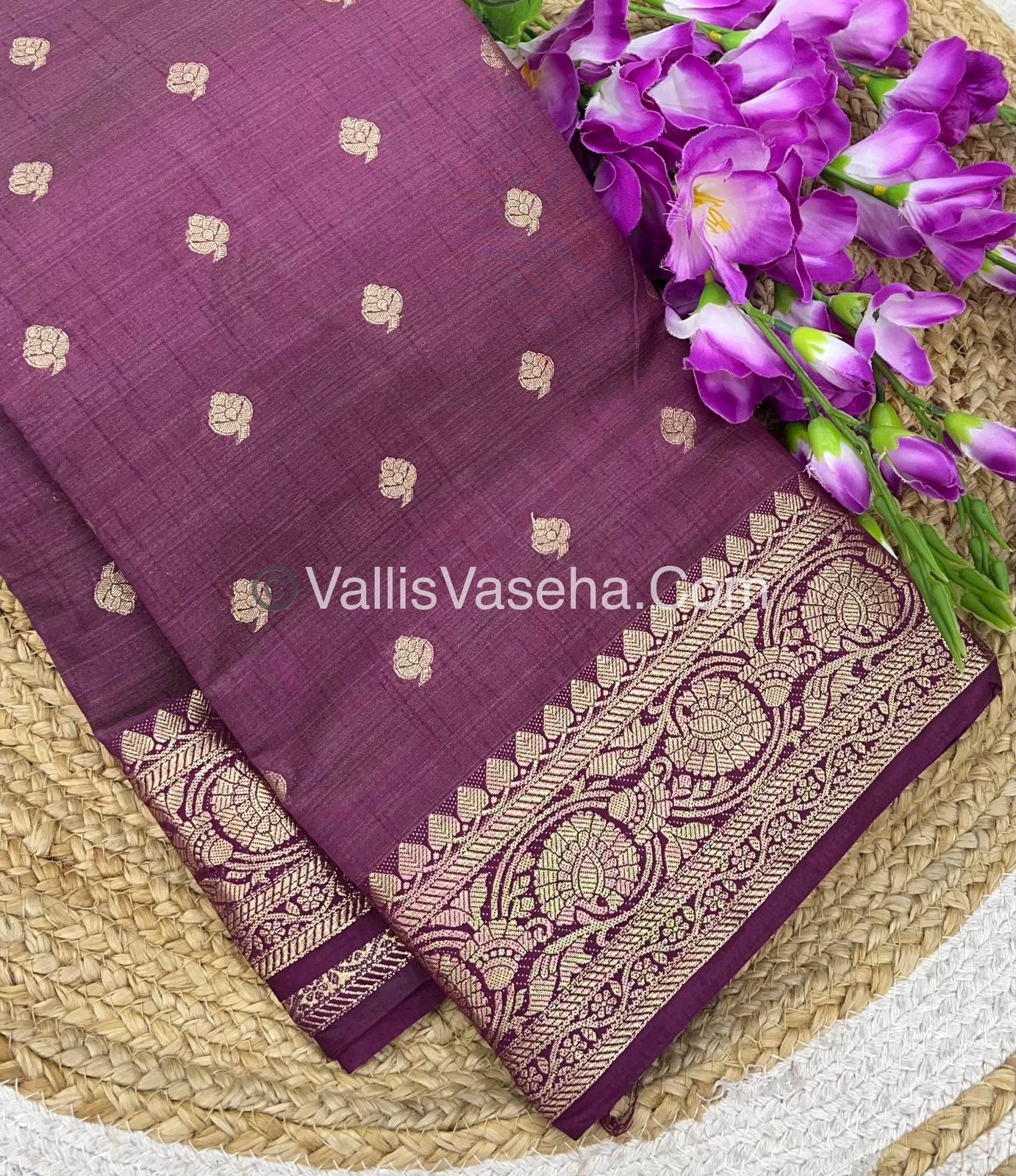 Semi Tussar Silk  - Wine  Shade - VVSTS024