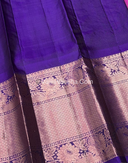 Half Mix - Pure Soft Silk Saree - Purplish Pink & Violetish Blue Shade - VVPSS031