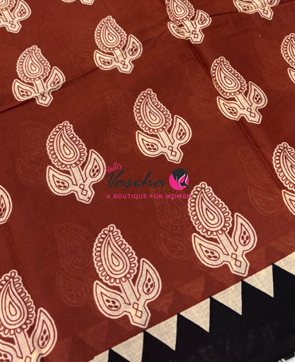 Pure Soft Mul Mul Cotton Sarees - Hand Block Prints - VVMMC011