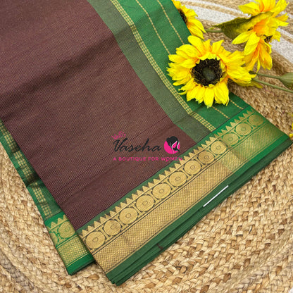 9 Yards |Semi Silk Cotton Saree | Vairavoosi  Design | VV9YSS001