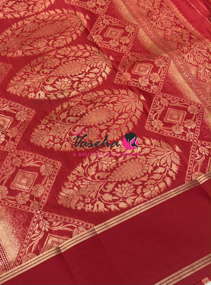 Semi Soft Silk  - Red Shade - VVSSS040