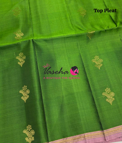 Pure Soft Silk Saree - Partly Pallu -  Half & Half Saree - VVPSS088
