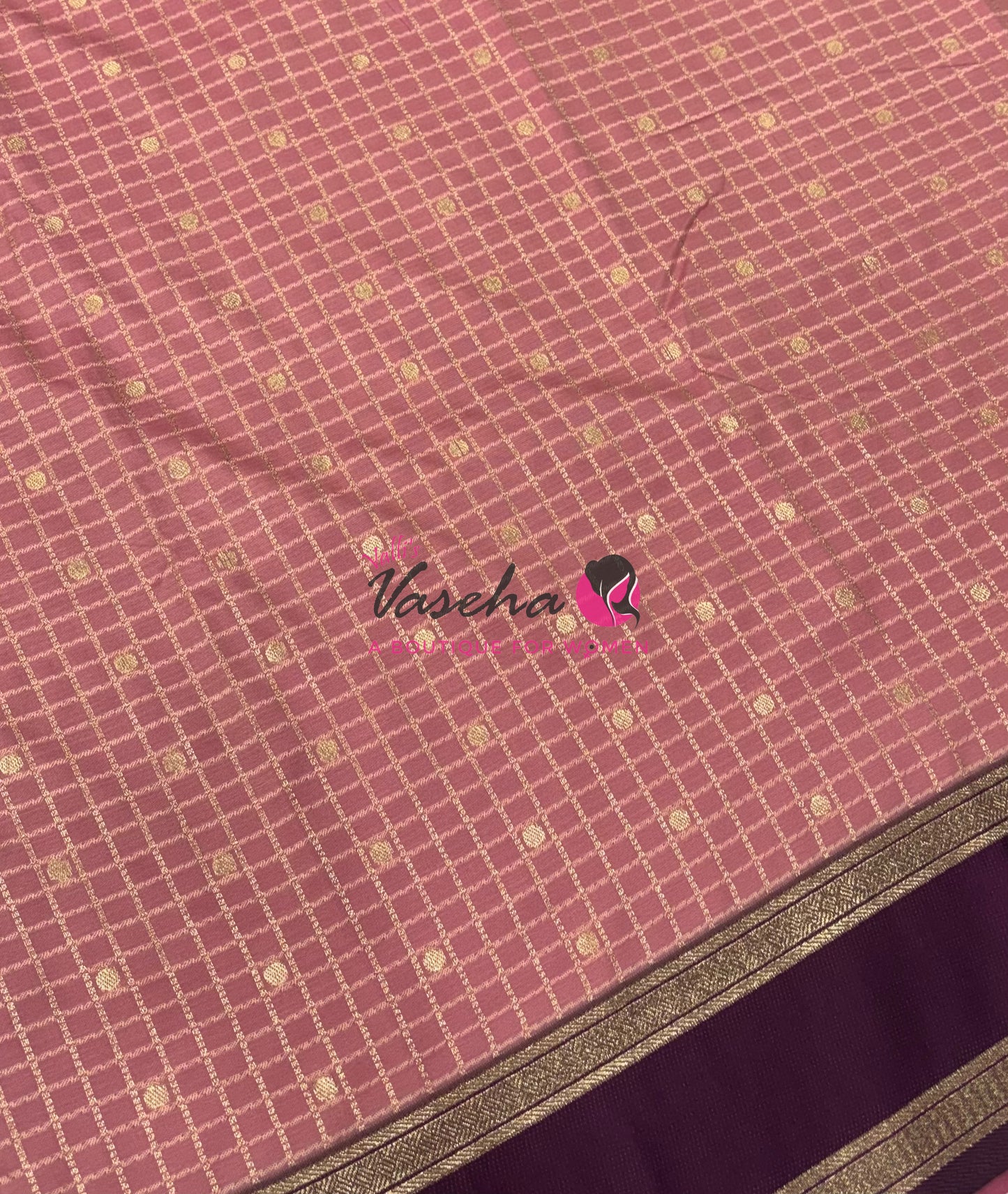 Semi Soft Silk - Onion Pink With ￼Purple - VVSSS035