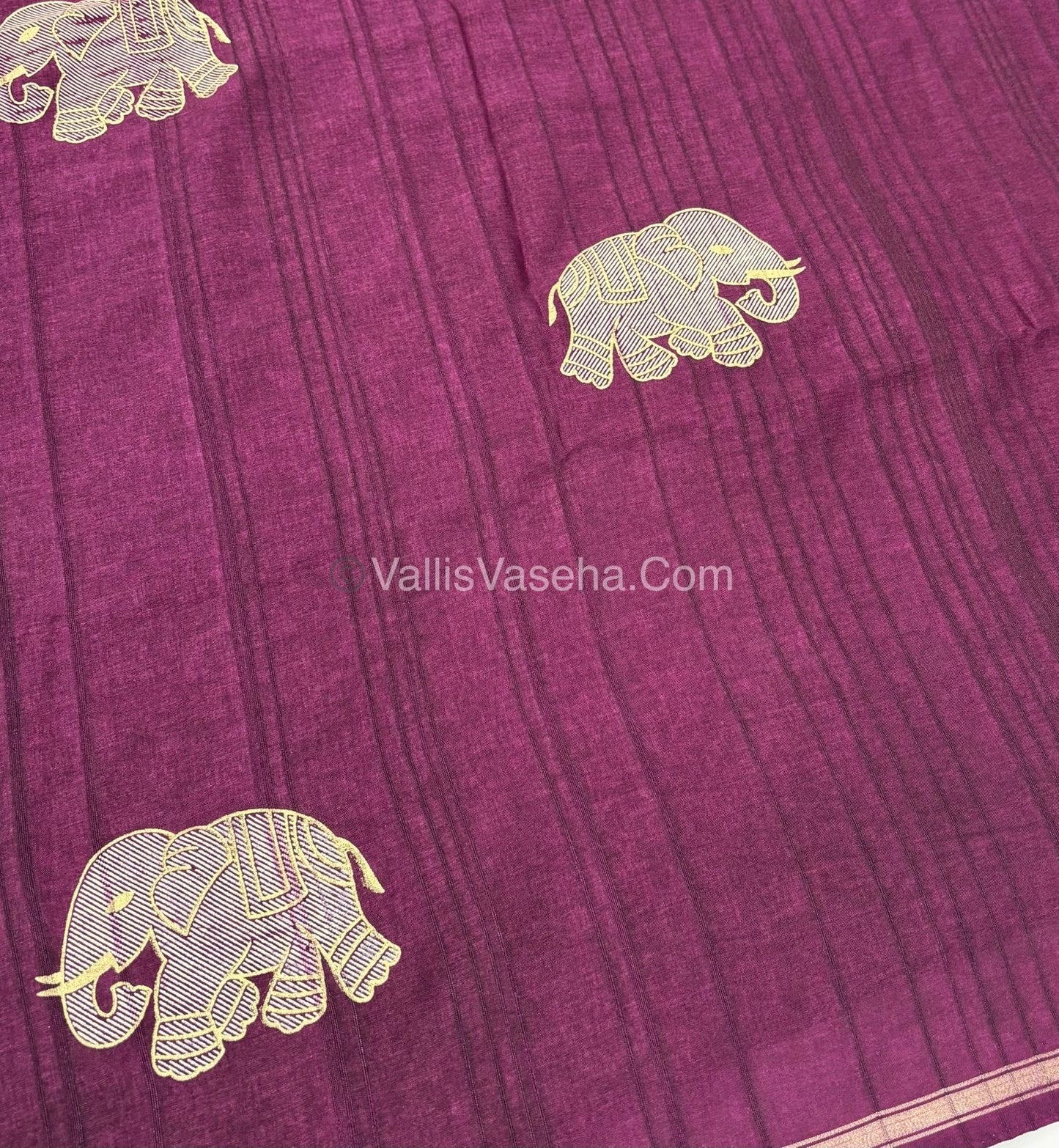 Semi Tussar Silk  - Wine Shade - VVSTS042
