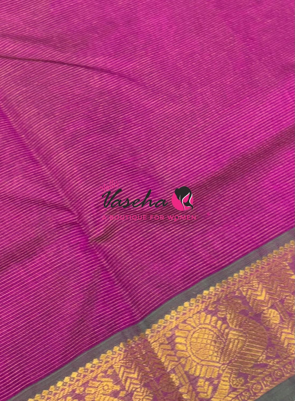 Pure Silk Cotton Saree - Vairavoosi Design - VVSCV005