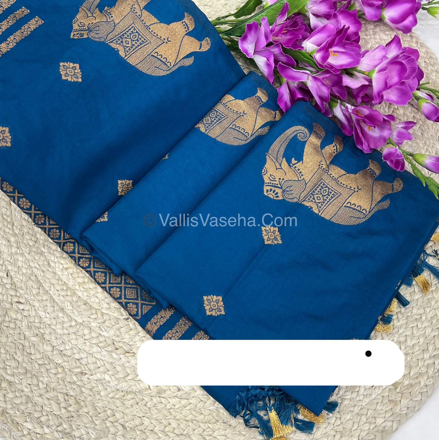 Mulberry Semi Silk - Shade of Peacock Blue  - VVMSS001