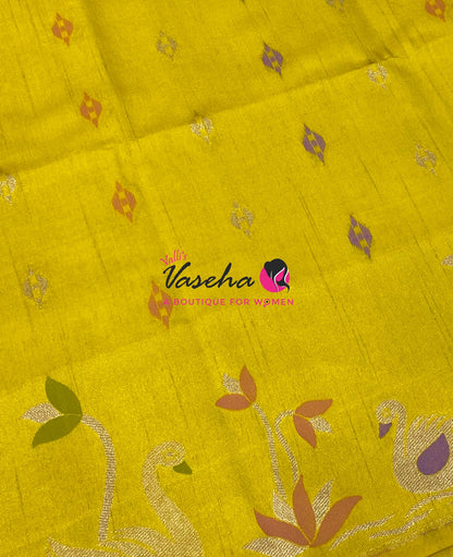 Banarasi - Heritage Meenakari Silk - Yellow Shade - VVBHS013