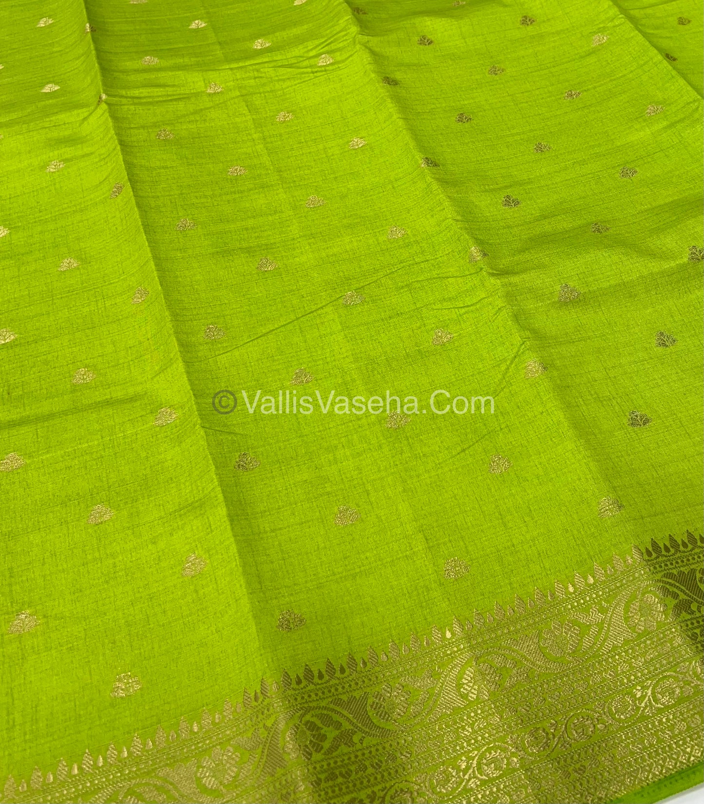 Semi Tussar Silk Saree -  Green Shade - VVSTS008