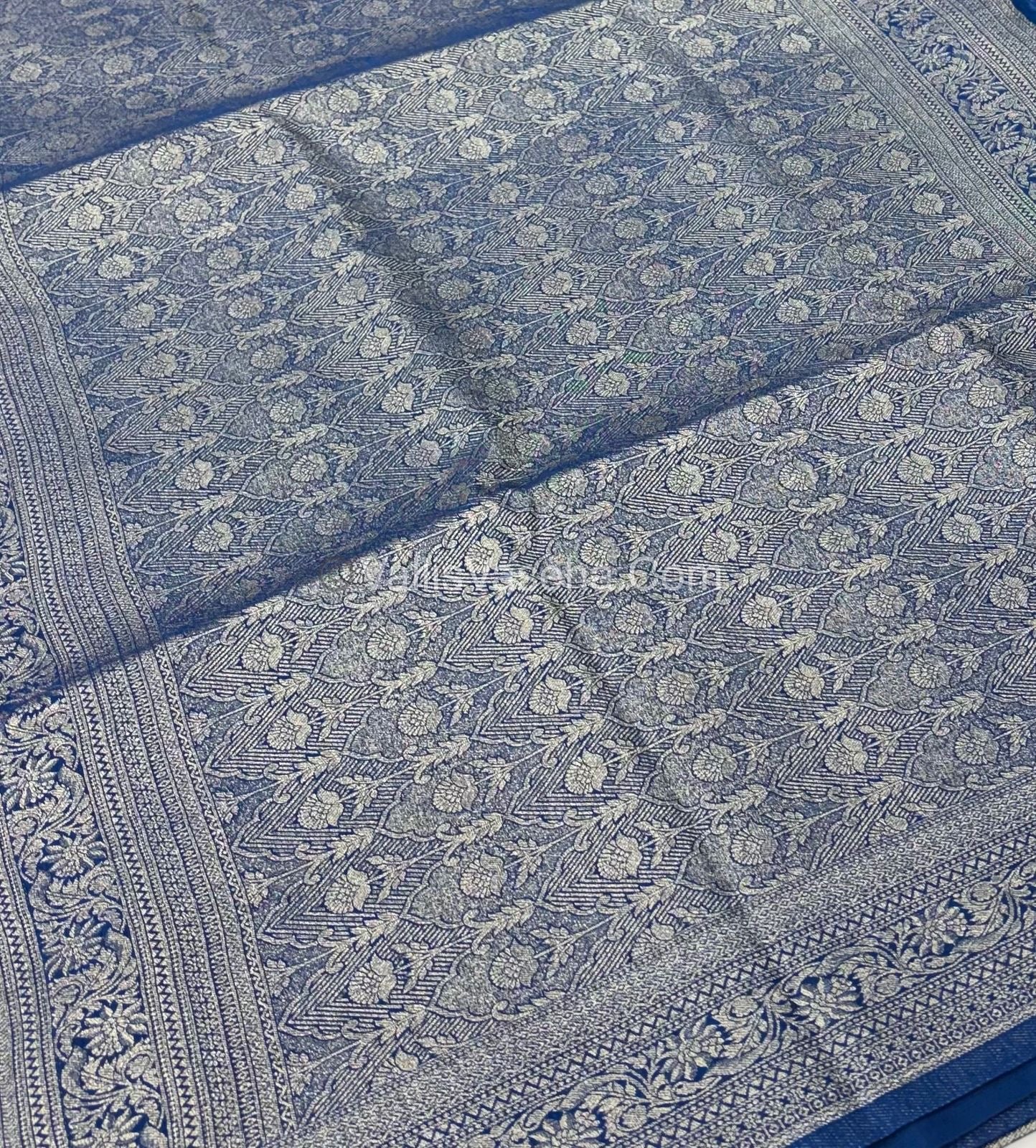 Banarasi - Heritage Silk - Semi Kathan Silk - Blue Shade - VVBHS009