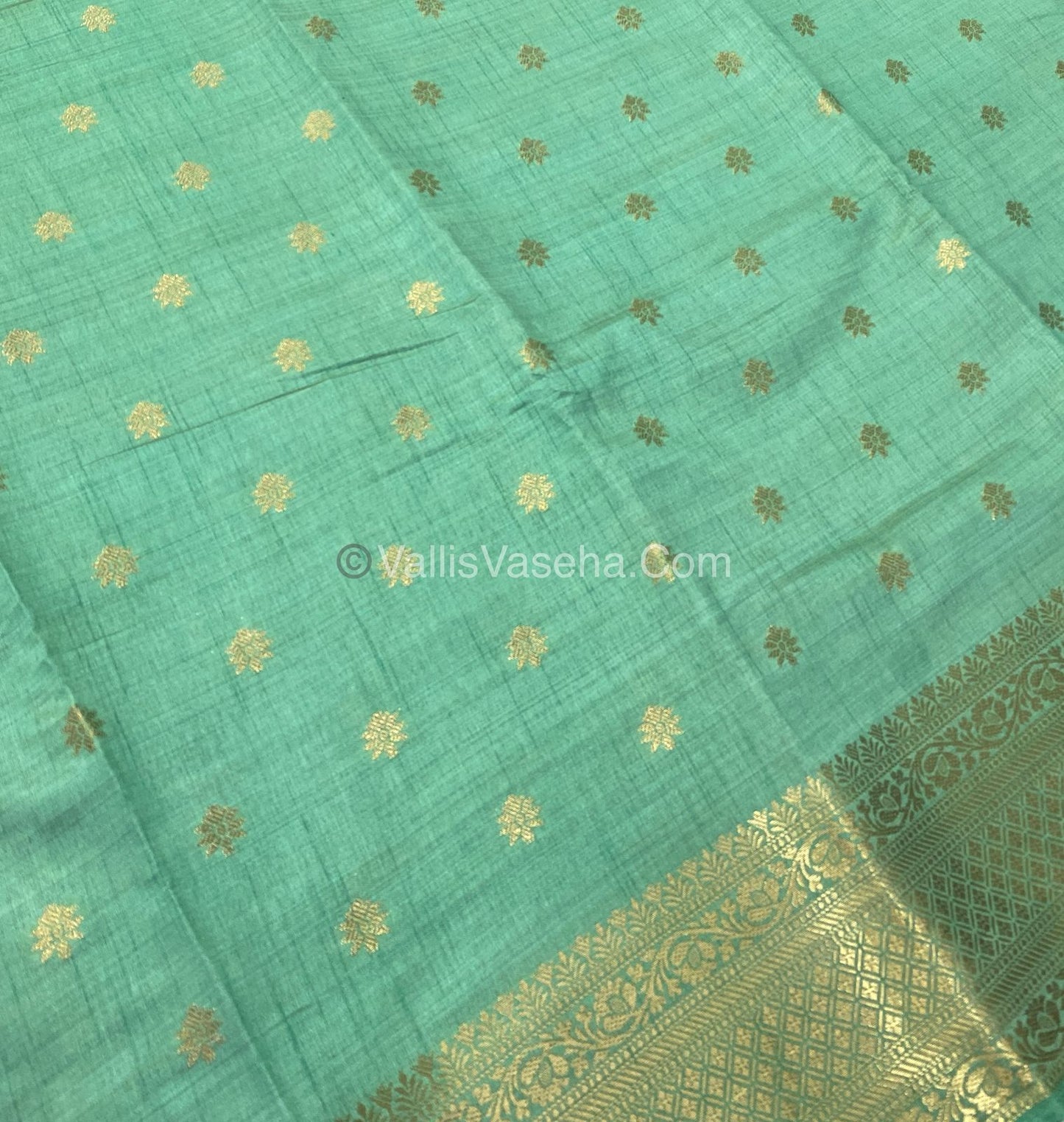 Semi Tussar Silk  - Pastal Green Shade  - VVSTS014