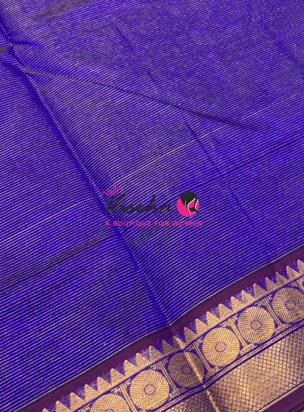 Pure Silk Cotton Saree - Vairavoosi Design - VVSCV005