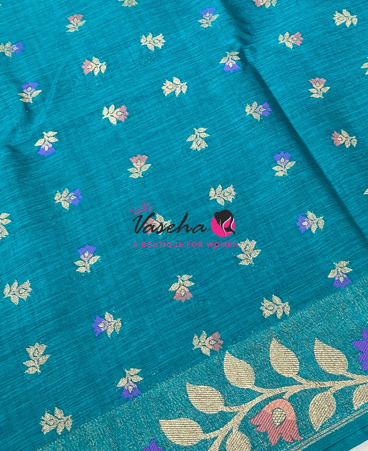 Banarasi - Heritage Meenakari Silk - Blue Shade - VVBHS012