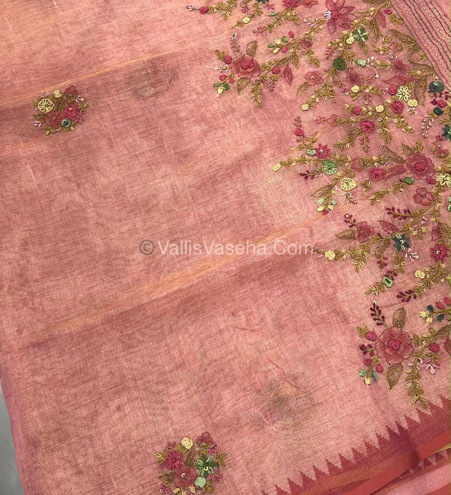 French Knot - Tissue Saree - Pink Shade - VVLFN013