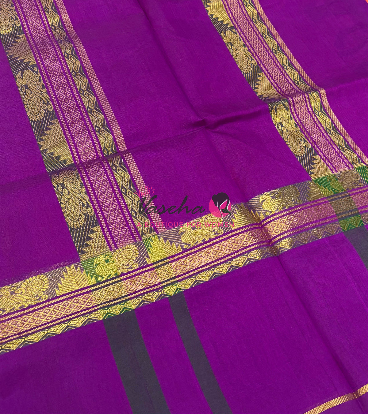 Pure Silk Cotton Saree - VTV Sarees - Peach & Purplish Pink Shade - VVPSC013