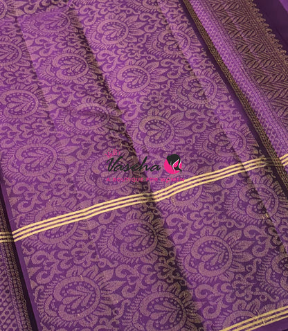 Half Mix - Pure Soft Silk Saree - Long Retta Petta Border with Butta - VVPSS105