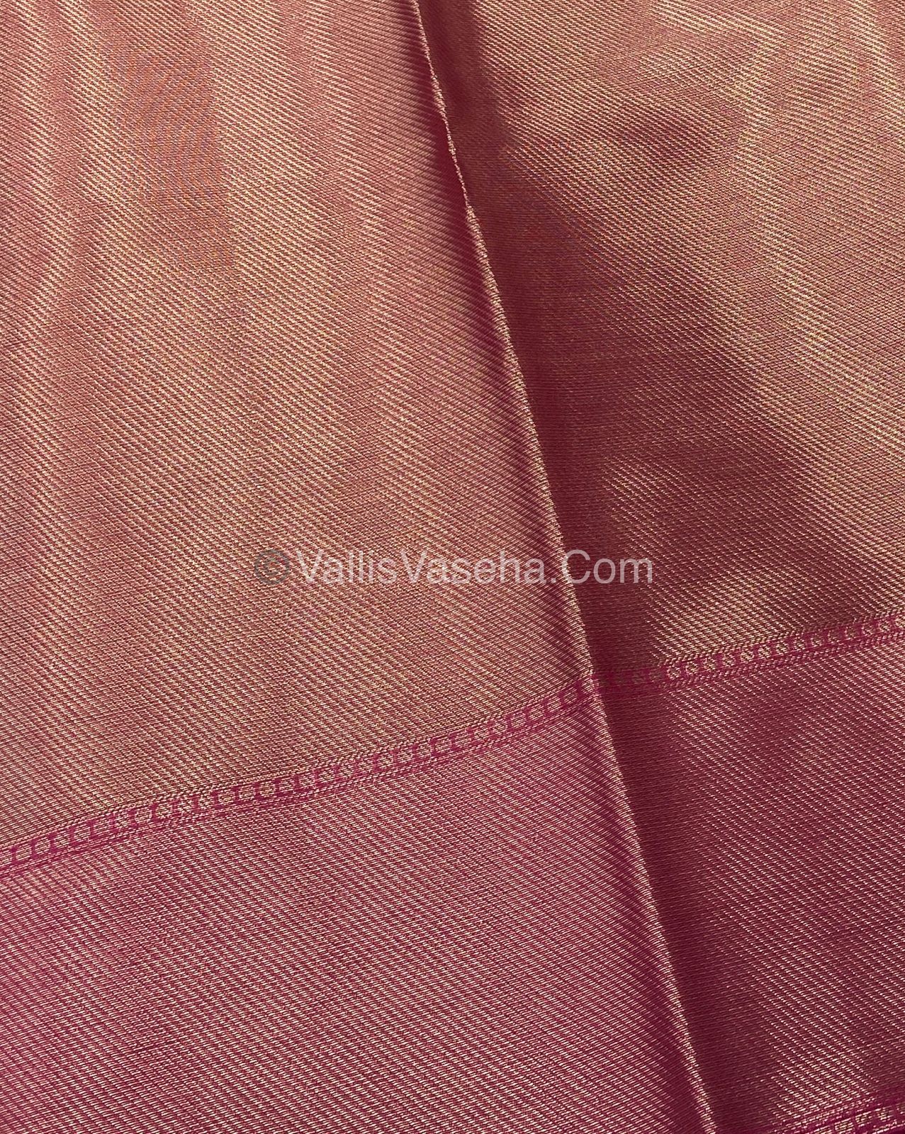 Semi Bridal Tissue Sarees | Jothika Hit Design |Gold mixed Pink shade - VVJTS001