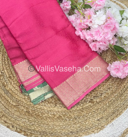Semi Viscose / Semi Mysore Crepe Silk Variety - Embossed Design - VVSMC002