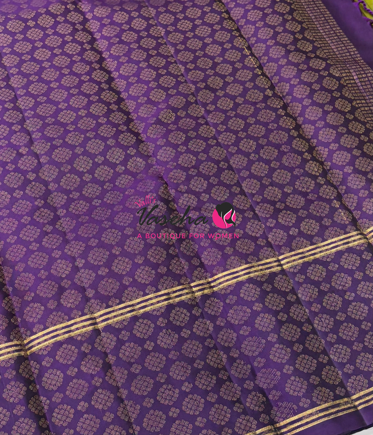 Half Mix - Pure Soft Silk Saree - Long Retta Petta Border with Butta - VVPSS105