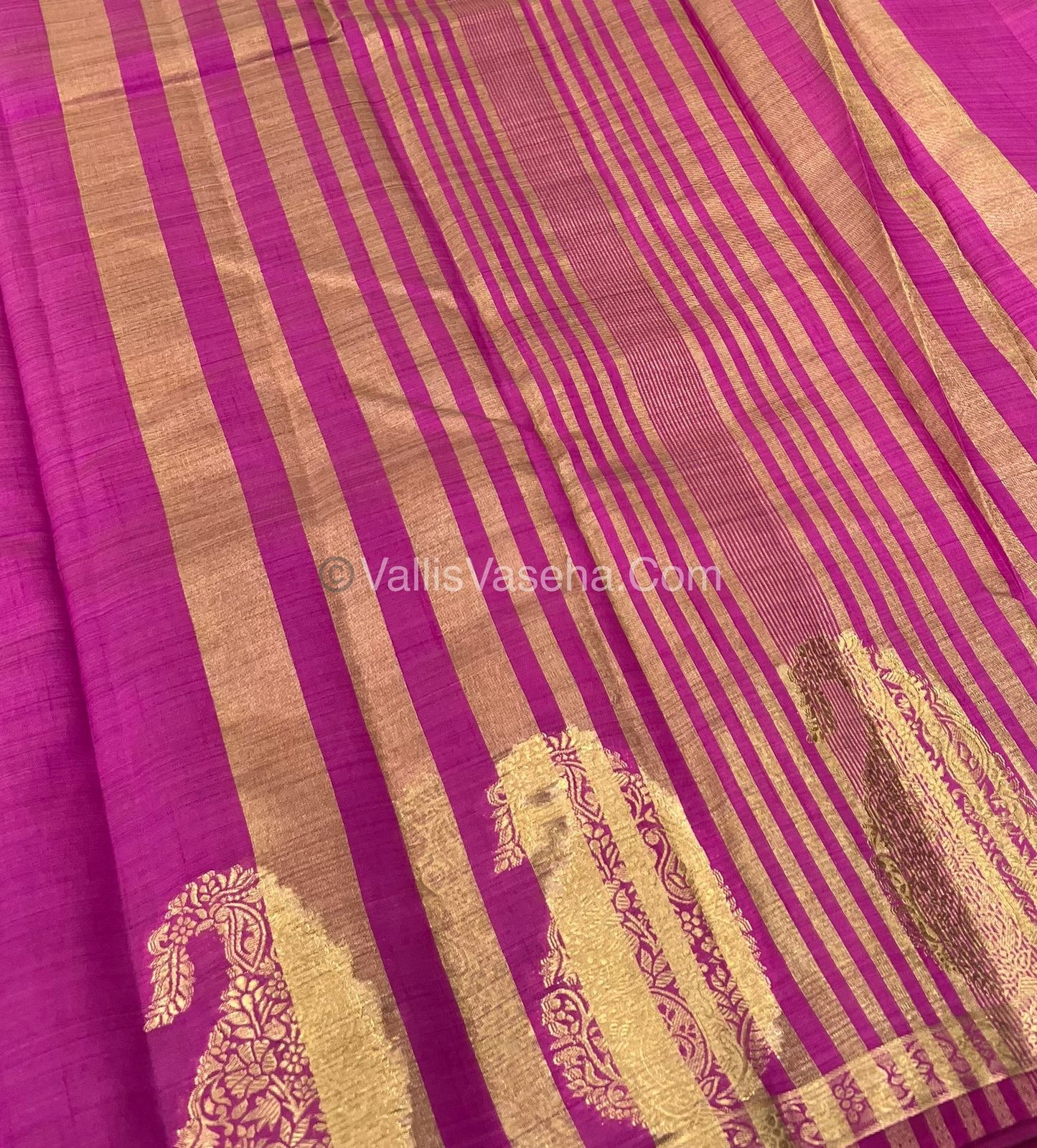 Semi Tussar Silk - Small Mango- Pink Shade - VVSTS002