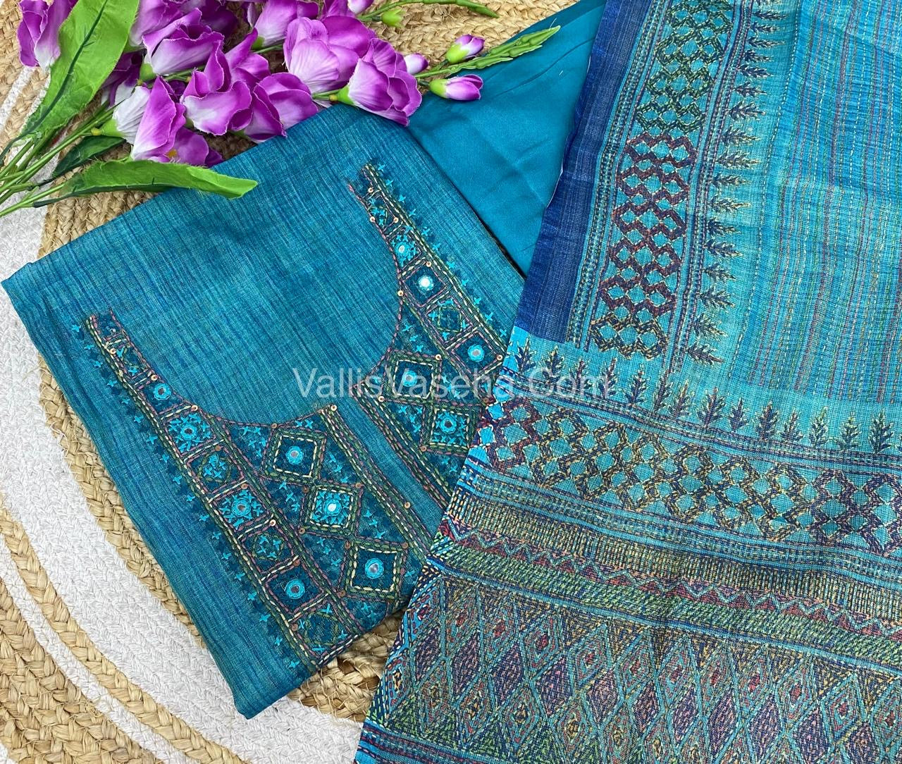 Tissue Linen Salwar Material  | VVUSM009
