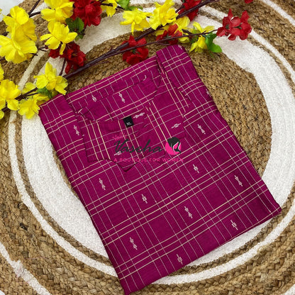 Ready Made - Semi Raw Silk - Kurti - VVSRK003