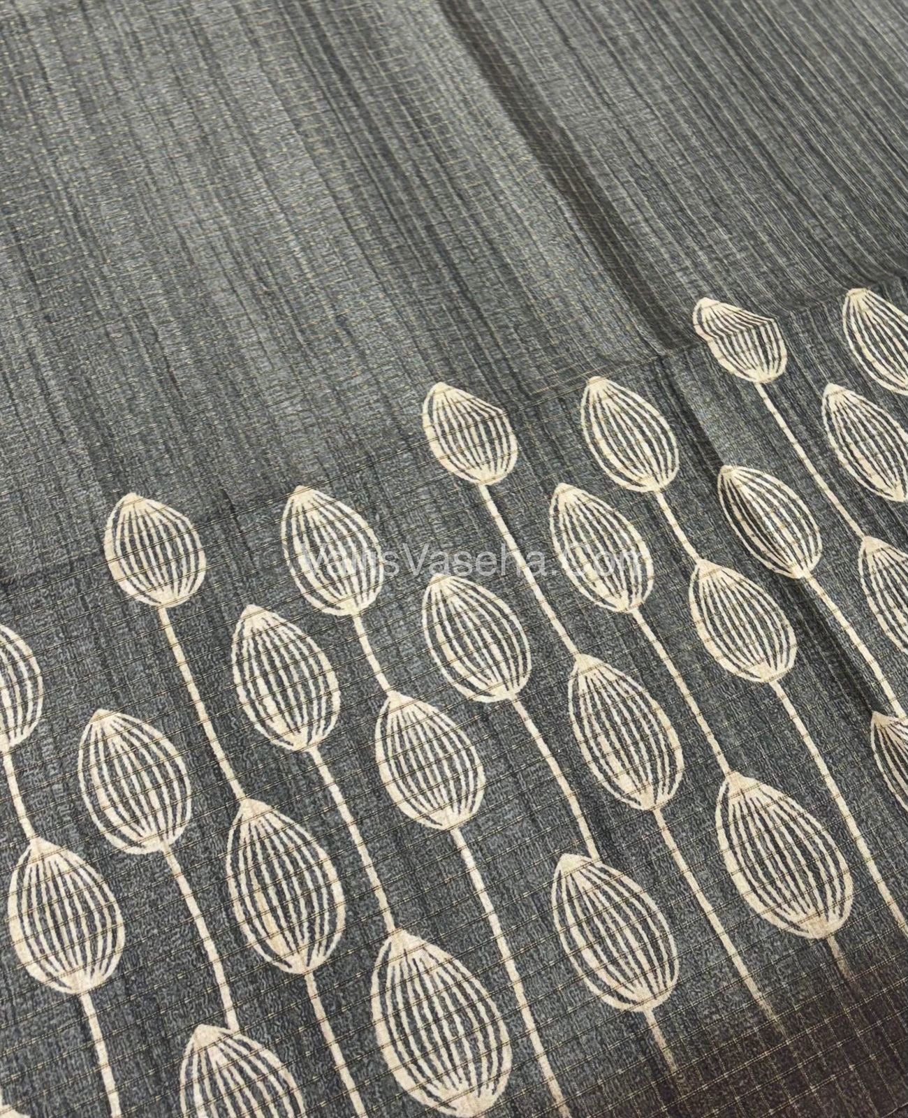 Art Tussar / Art Silk - Grey & Grey Shade - VVATS001