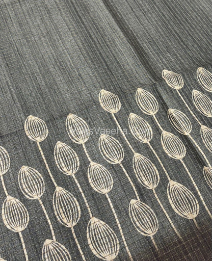 Art Tussar / Art Silk - Grey & Grey Shade - VVATS001