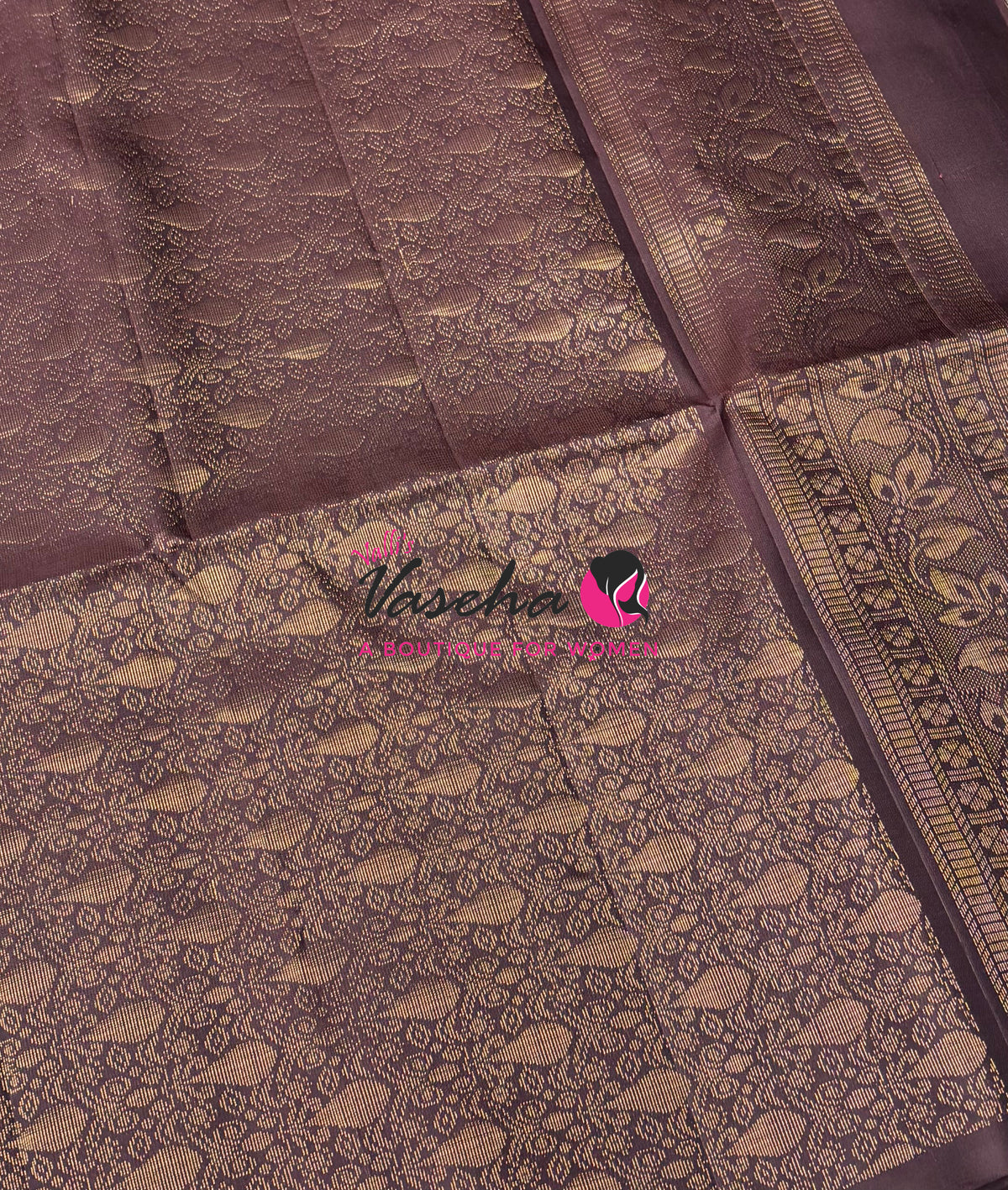 Pure Soft Silk Saree - Kind Of Grey & Wine Brown - VVPSS119