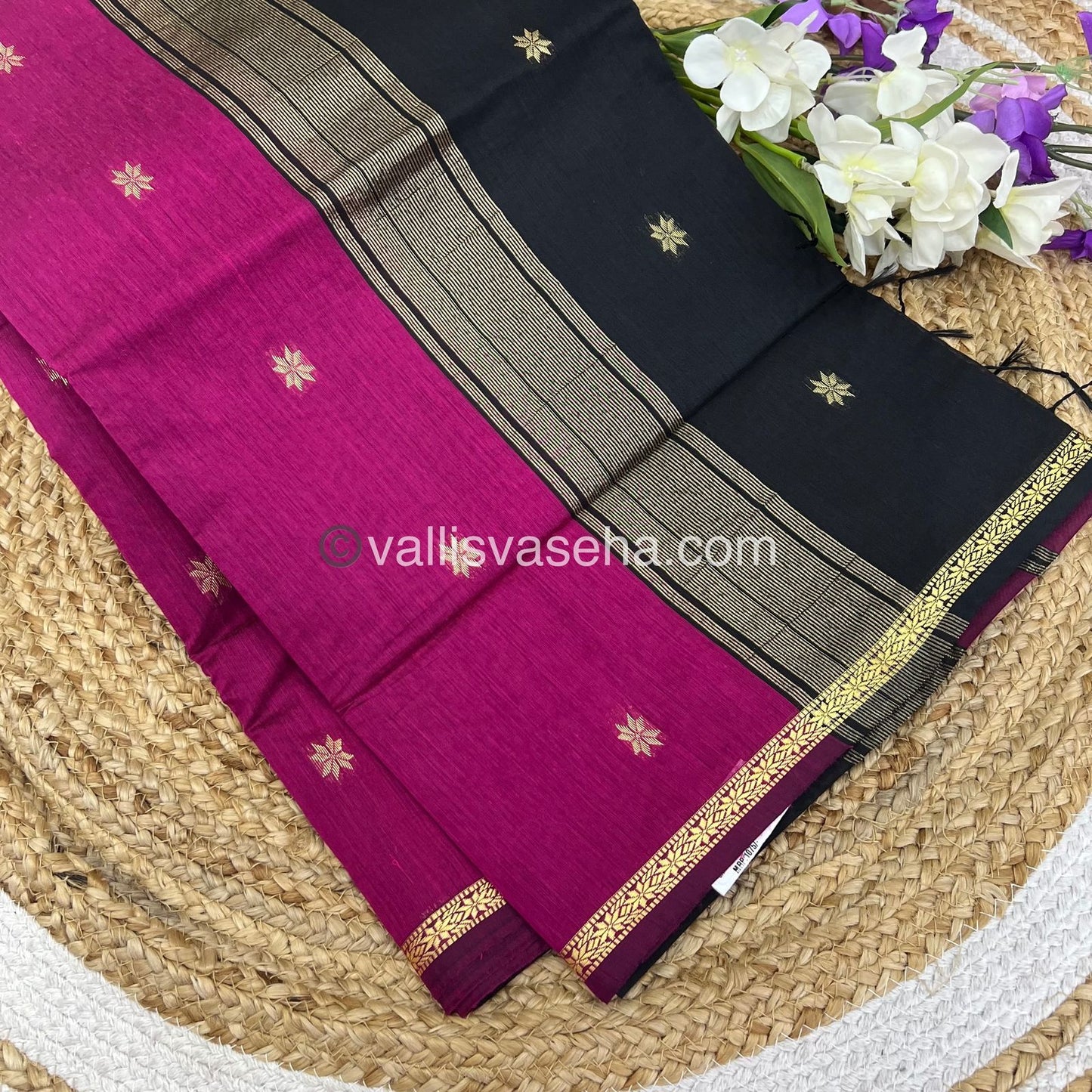 Semi Maheshwari Silk Cotton Saree - VVMSC002